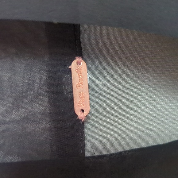 Free People Sheer and Lacey Black Blouse - Picture 7 of 7